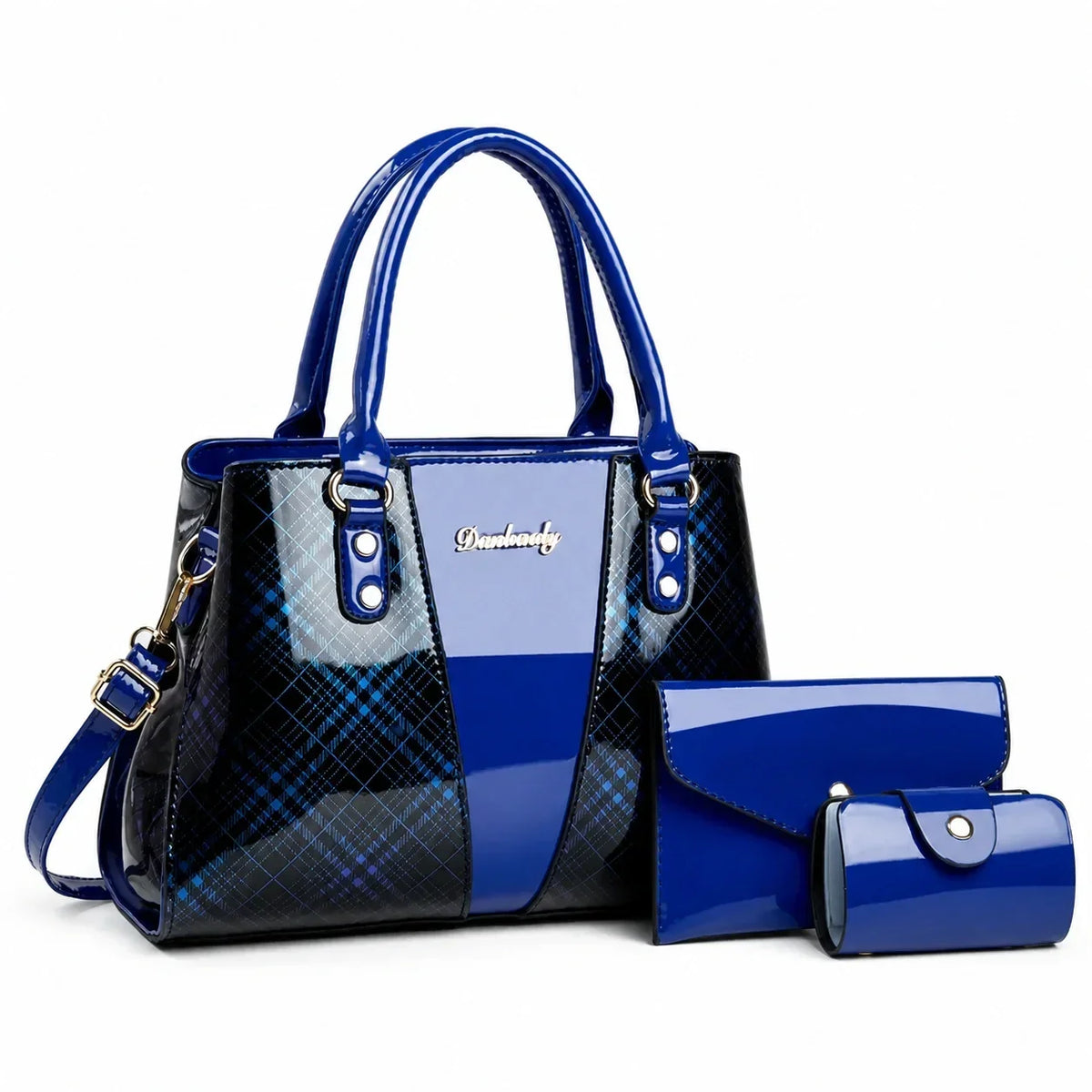 3-Piece Leather Shoulder Bag Set - Aria